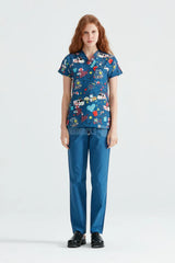 Ambulance Blue - Women - Blouse Elastane with Print