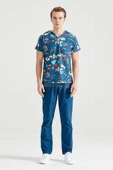 Ambulance Blue - Men - Blouse Elastane with Print