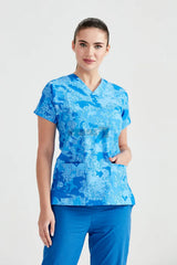Blue Camouflage - Women - Blouse with Print