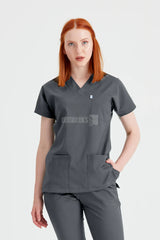 Dark Grey - Women - Scrub Set Classic Flex