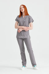Light Grey - Women - Scrub Set Classic Flex