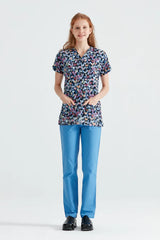 Mini Hearts - Women - Blouse Elastane with Print
