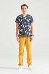 Navy Owl - Men - Blouse Elastane with Print