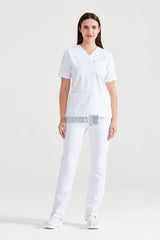 White - Women - Scrub Set Classic Flex
