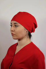 Red Unisex Medical Cap – Surgical Hat Basic Color