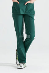 Khaki Green - Women - Trousers Classic
