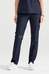 Navy Blue - Women - Trousers Classic