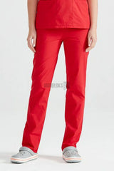 Red - Women - Trousers Classic