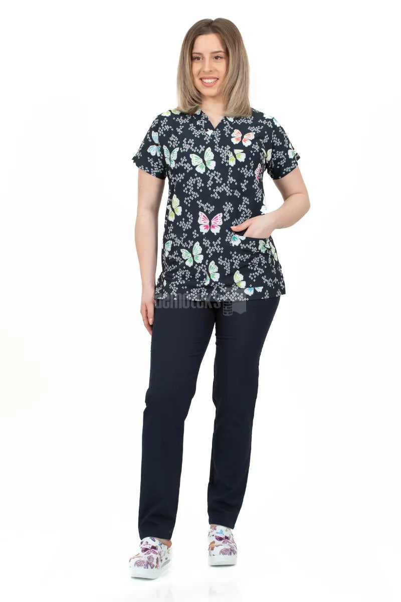 Big Butterfly - Women - Blouse Elastane with Print