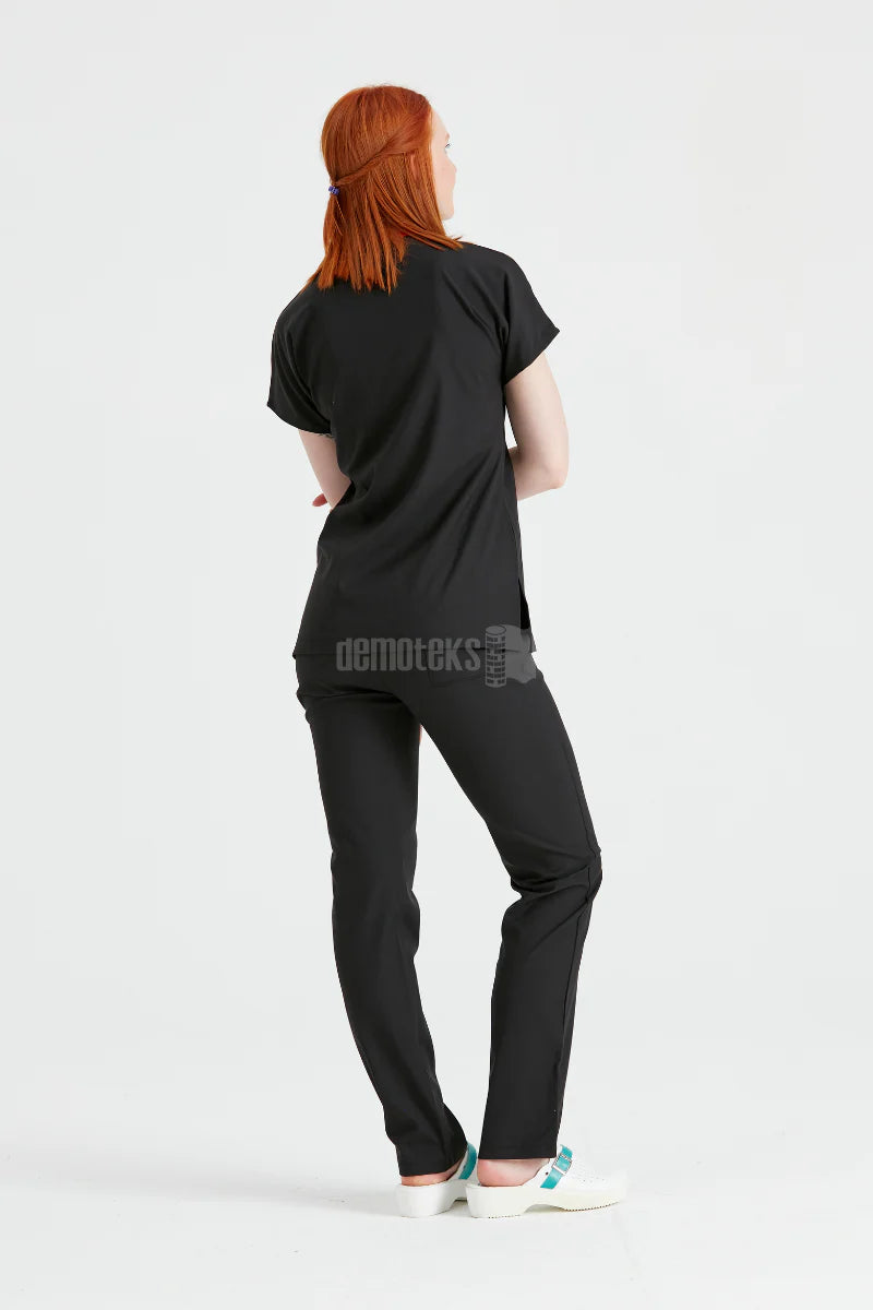 Black - Women - Scrub Set Classic Flex