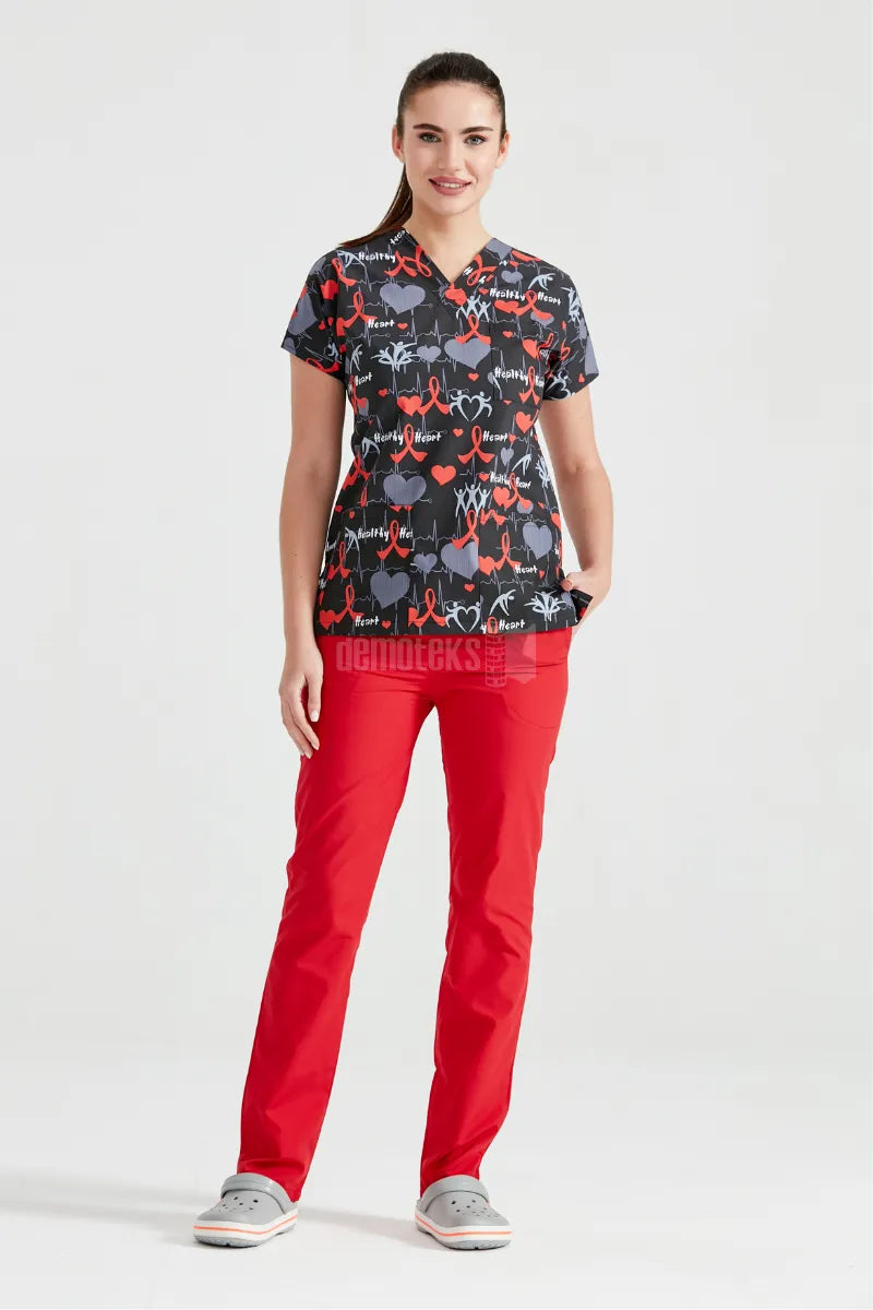 Cardio EKG - Women - Blouse Elastane with Print