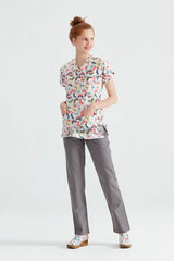 Colorful Butterfly - Women - Blouse Elastane  with Print