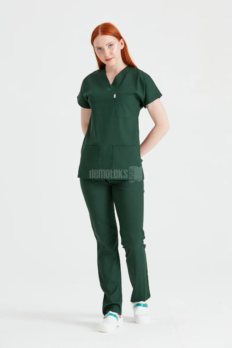 Khaki Green - Women - Scrub Set Classic Flex