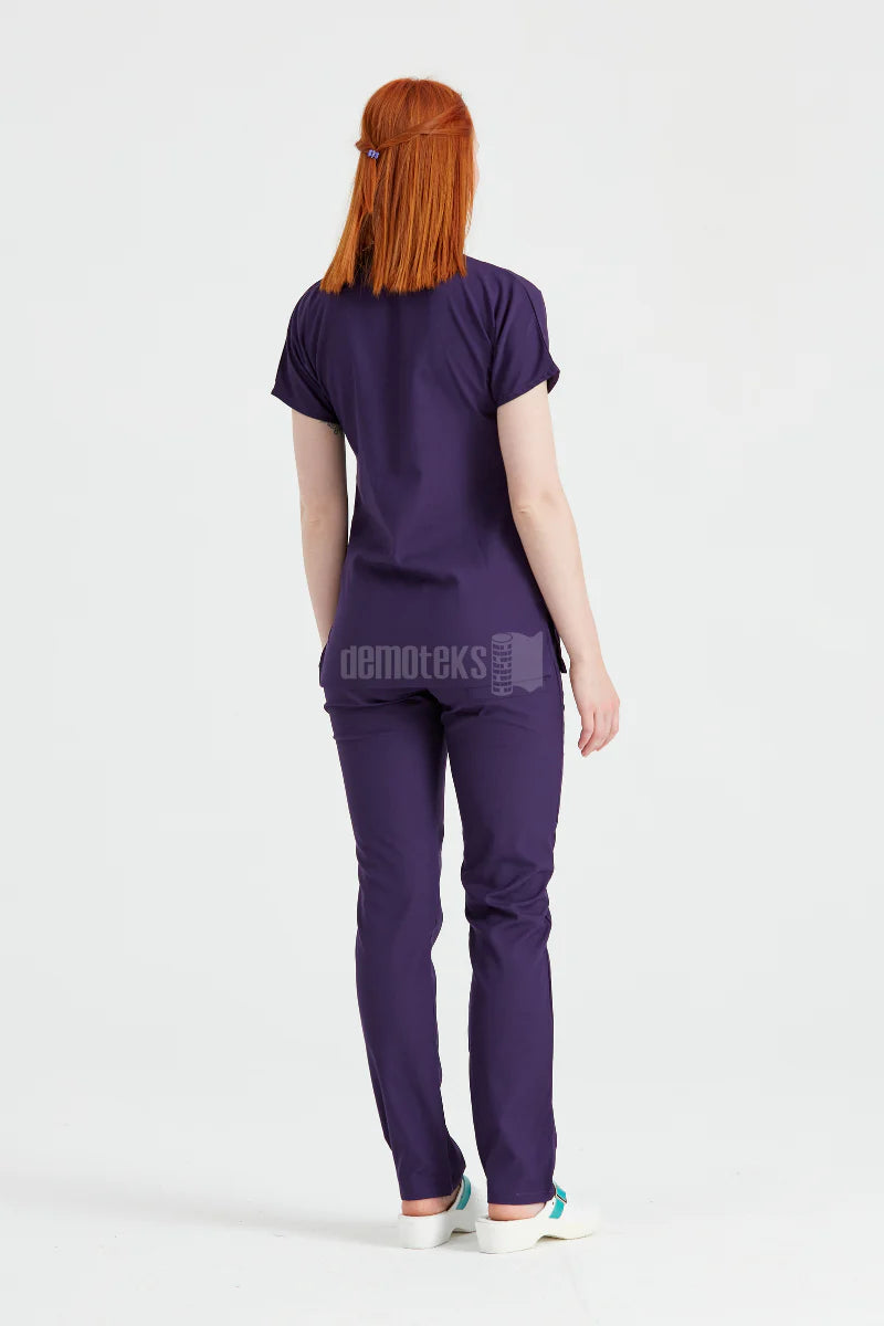 Purple - Women - Scrub Set Classic Flex