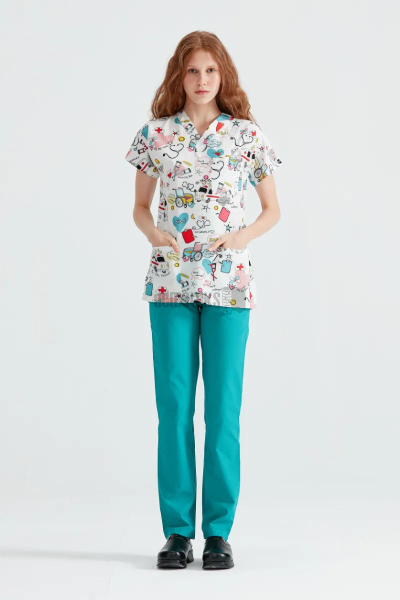 White Ambulance - Women - Blouse Elastane  with Print
