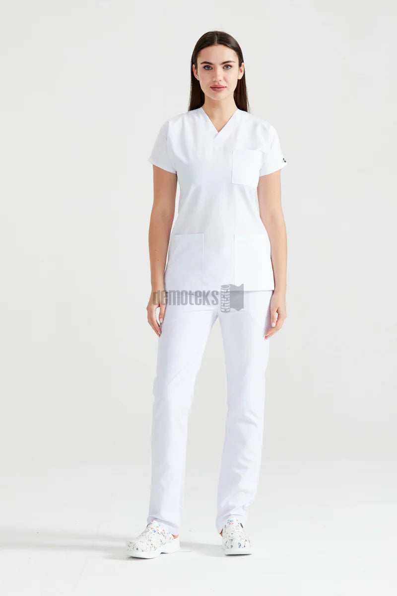 White - Women - Scrub Set Classic