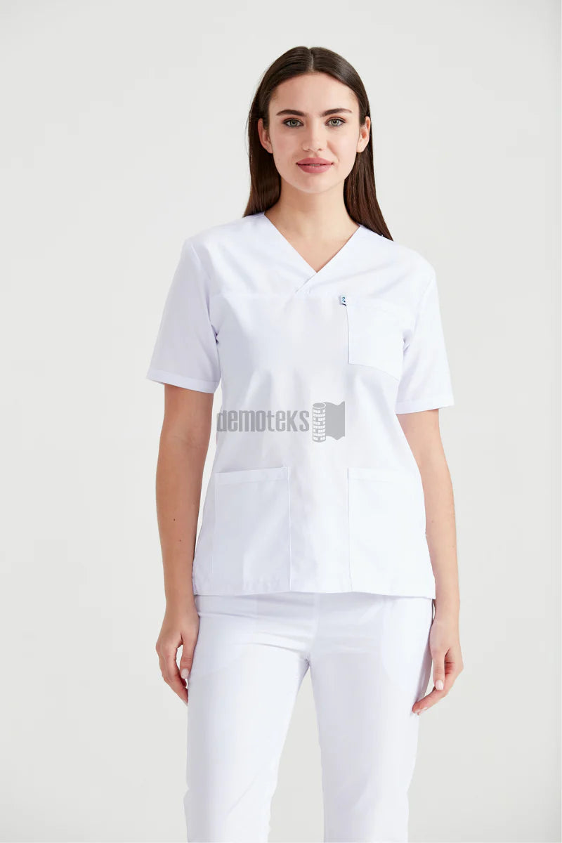 White - Women - Scrub Set Classic Flex