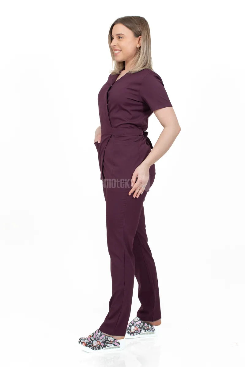 Garnet - Women - Belted Scrub Set Elastane
