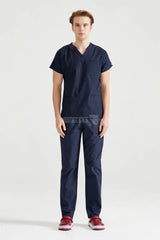 Navy Blue - Men - Trousers Classic