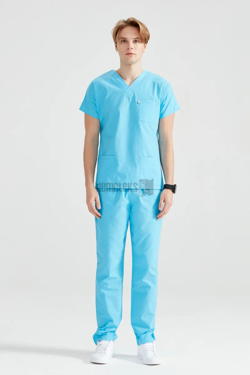 Turquoise - Men - Trousers Classic